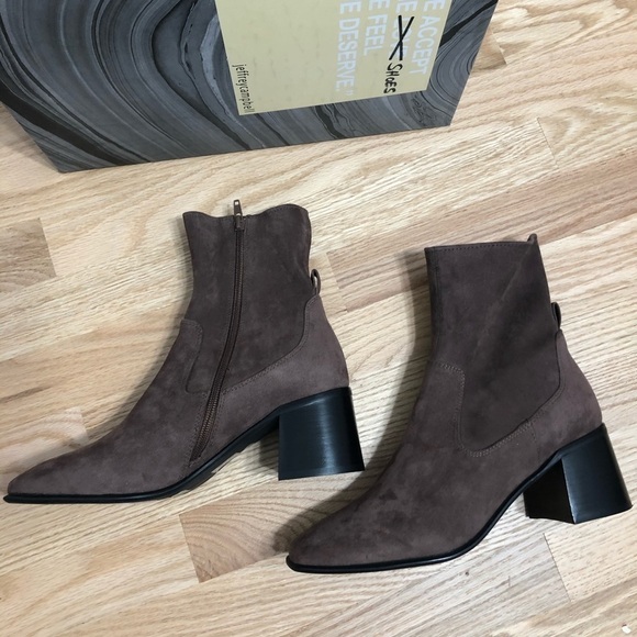 Jeffrey Campbell Jeremy Boots NIB Sz 9.5 Brown Women’s Leather Suede - Picture 4 of 11